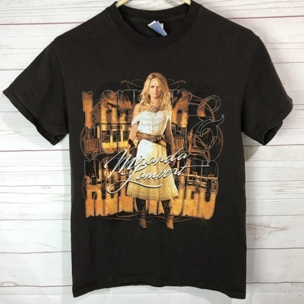 Miranda Lambert tour 2013 graphics tee Sz S brown